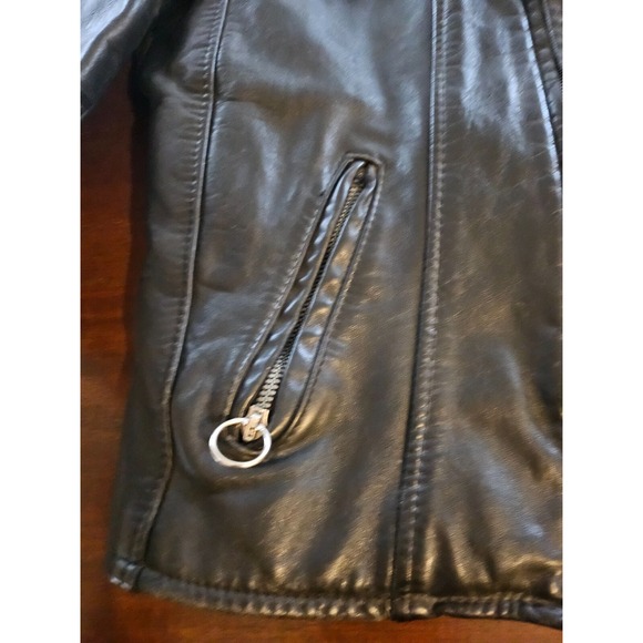 BROOKS Leather Sportswear Black Motorcycle Jacket Zip Out Liner USA Size 32 - Picture 6 of 11